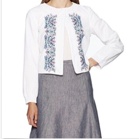 Nanette Lepore Crop Jacket w Embroidery NWT - Picture 1 of 3
